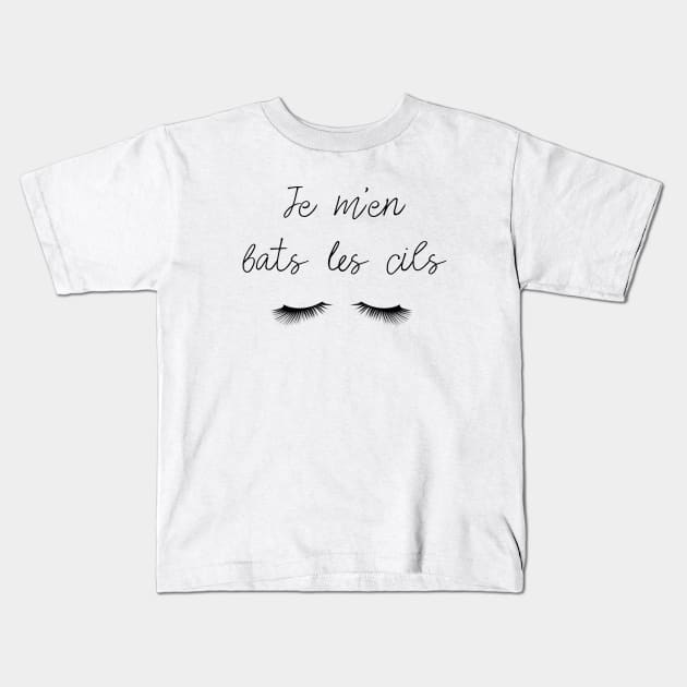 Je m'en bats les cils Kids T-Shirt by LemonBox